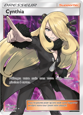 Carte Pokémon Cynthia 148/156 Ultra Rare Ultra-Prisme