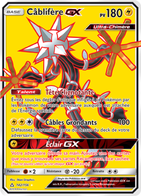 Carte Pokémon Câblifère-GX 142/156 Ultra Rare Ultra-Prisme