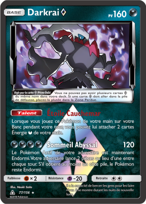 Carte Pokémon Darkrai ◇ 77/138 Ultra Rare Ultra-Prisme
