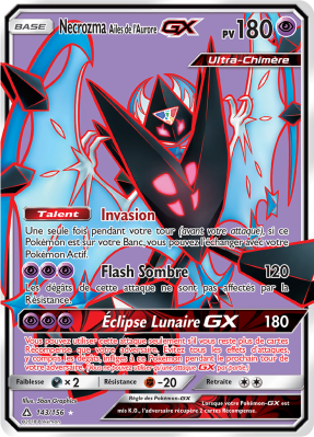 Carte Pokémon Necrozma Ailes de l'Aurore-GX 143/156 Ultra Rare Ultra-Prisme