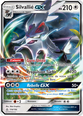 Carte Pokémon Silvallié-GX 116/156 Ultra Rare Ultra-Prisme