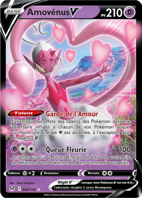 Carte Pokémon Amovénus-V 082/196 Ultra Rare Origine Perdue