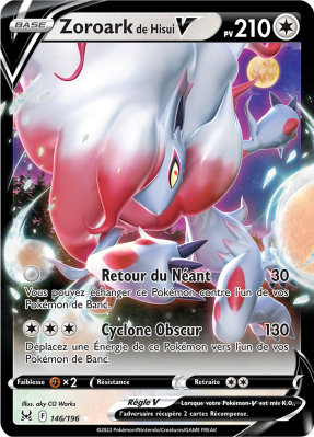 Carte Pokémon Zoroark de Hisui-V 146/196 Ultra Rare Origine Perdue