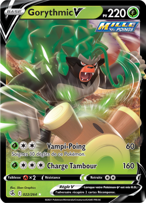 Carte Pokémon Gorythmic-V 022/264 Ultra Rare Poing de Fusion