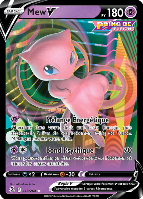 Carte Pokémon Mew-V 113/264 Ultra Rare Poing de Fusion