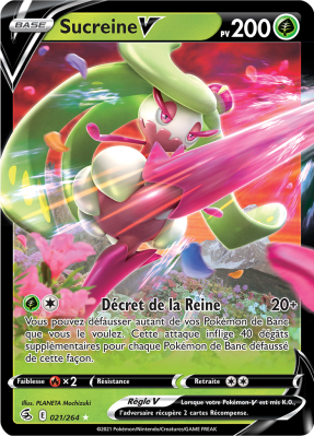 Carte Pokémon Sucreine-V 021/264 Ultra Rare Poing de Fusion