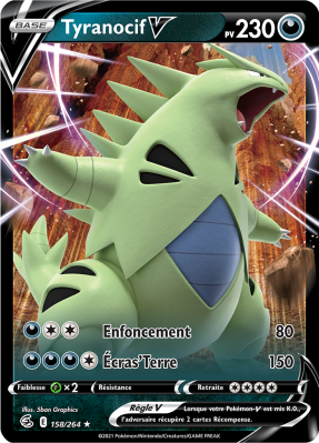 Carte Pokémon Tyranocif-V 158/264 Ultra Rare Poing de Fusion