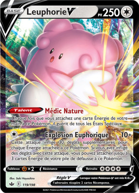 Carte Pokémon Leuphorie-V 119/198 Ultra Rare Règne de Glace