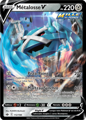 Carte Pokémon Métalosse-V 112/198 Ultra Rare Règne de Glace