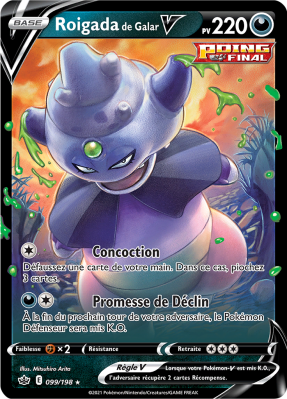 Carte Pokémon Roigada de Galar-V 099/198 Ultra Rare Règne de Glace