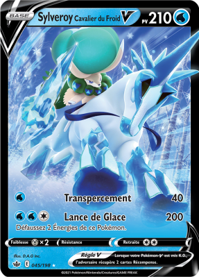 Carte Pokémon Sylveroy Cavalier du Froid-V 045/198 Ultra Rare Règne de Glace