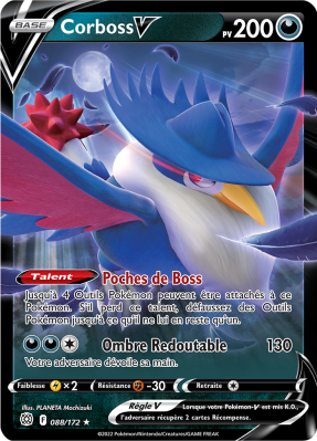Carte Pokémon Corboss-V 088/172 Ultra Rare Stars Étincelantes