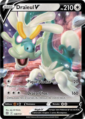 Carte Pokémon Draïeul-V 128/172 Ultra Rare Stars Étincelantes