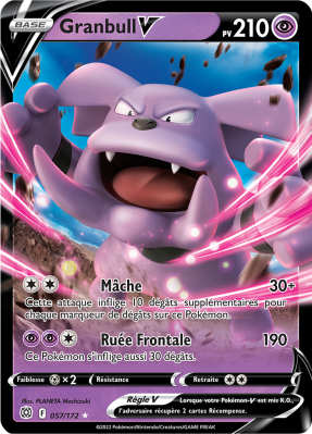 Carte Pokémon Granbull-V 057/172 Ultra Rare Stars Étincelantes