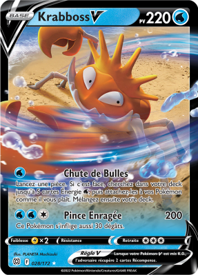 Carte Pokémon Krabboss-V 028/172 Ultra Rare Stars Étincelantes