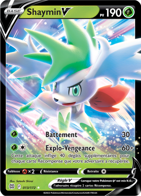Carte Pokémon Shaymin-V 013/172 Ultra Rare Stars Étincelantes
