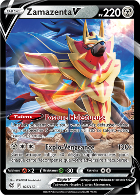 Carte Pokémon Zamazenta-V 105/172 Ultra Rare Stars Étincelantes