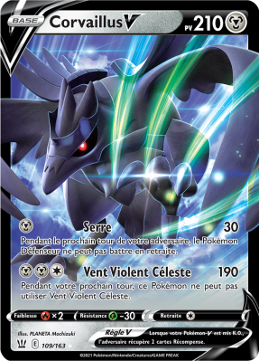 Carte Pokémon Corvaillus-V 109/163 Ultra Rare Styles de Combat