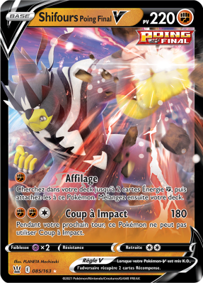 Carte Pokémon Shifours Poing Final-V 085/163 Ultra Rare Styles de Combat