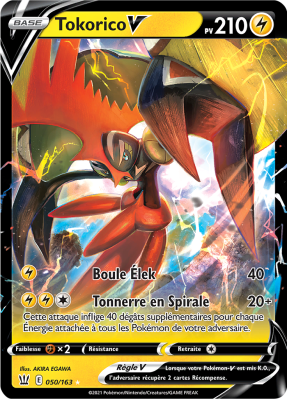 Carte Pokémon Tokorico-V 050/163 Ultra Rare Styles de Combat