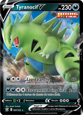 Carte Pokémon Tyranocif-V 097/163 Ultra Rare Styles de Combat