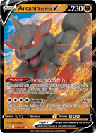 Carte Pokémon Arcanin de Hisui-V 090/195 Ultra Rare Tempête Argentée