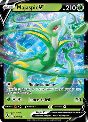 Carte Pokémon Majaspic-V 007/195 Ultra Rare Tempête Argentée