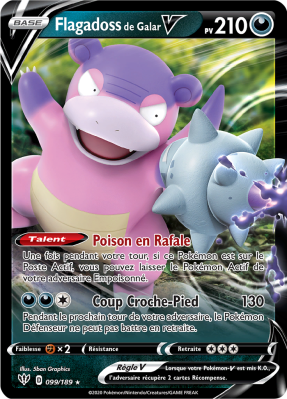 Carte Pokémon Flagadoss de Galar-V 099/189 Ultra Rare Ténèbres Embrasées