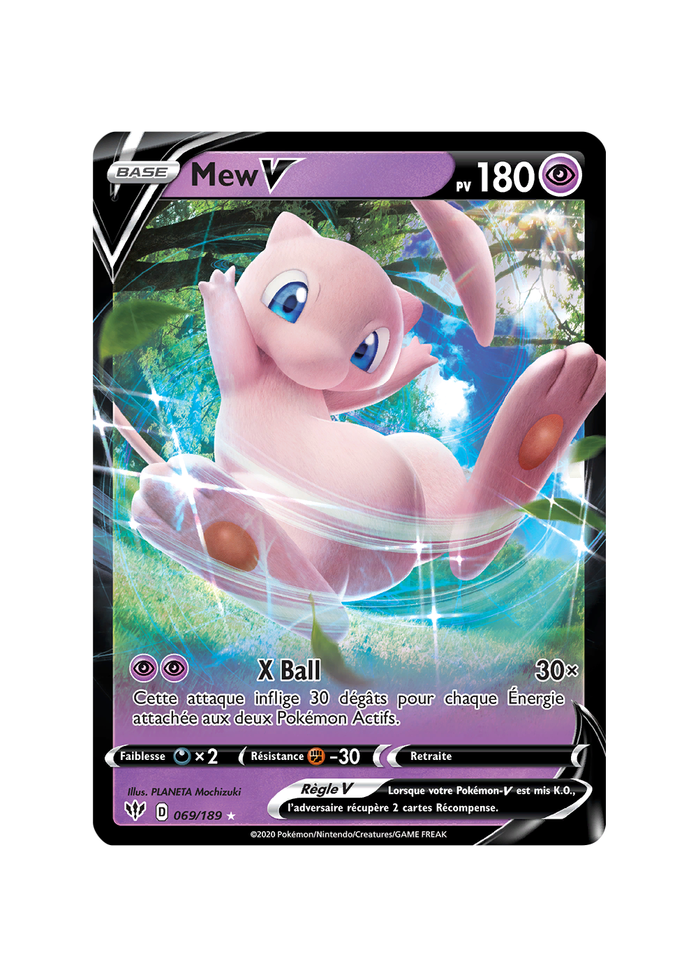 Mew V - Ultra Rare 69/189 - EB03 Ténèbres Embrasées - Fantasy Sphere Mew V - Ultra Rare 69/189 - EB03 Ténèbres Embrasées - Fantasy Sphere