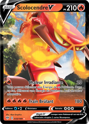 Carte Pokémon Scolocendre-V 033/189 Ultra Rare Ténèbres Embrasées
