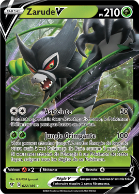 Carte Pokémon Zarude-V 022/185 Ultra Rare Voltage Éclatant