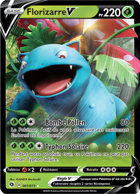 Carte Pokémon Florizarre-V 001/073 Ultra Rare La Voie du Maître