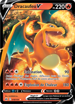 Carte Pokémon Dracaufeu-V 018/159 Ultra Rare Zénith Suprême