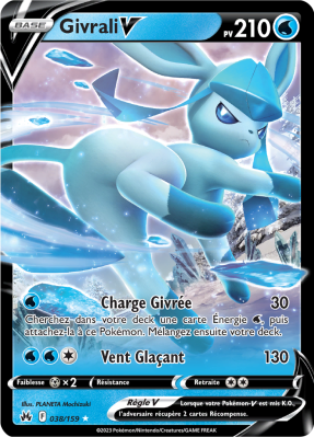 Carte Pokémon Givrali-V 038/159 Ultra Rare Zénith Suprême