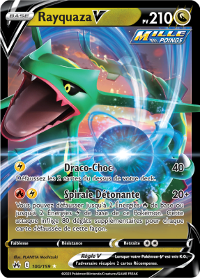 Carte Pokémon Rayquaza-V 100/159 Ultra Rare Zénith Suprême