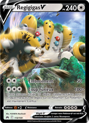 Carte Pokémon Regigigas-V 113/159 Ultra Rare Zénith Suprême