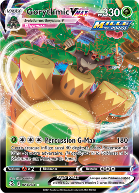 Carte Pokémon Gorythmic-VMAX 023/264 Ultra Rare Poing de Fusion