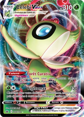 Carte Pokémon Celebi-VMAX 008/198 Ultra Rare Règne de Glace