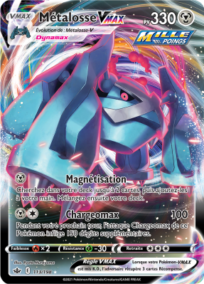 Carte Pokémon Métalosse-VMAX 113/198 Ultra Rare Règne de Glace