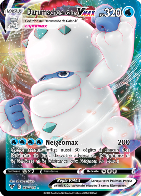 Carte Pokémon Darumacho de Galar-VMAX 037/185 Ultra Rare Voltage Éclatant