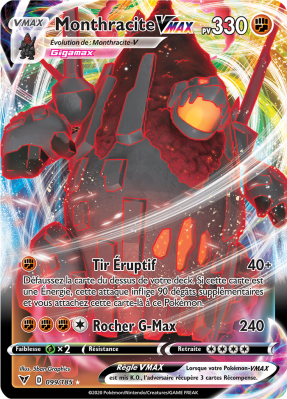 Carte Pokémon Monthracite-VMAX 099/185 Ultra Rare Voltage Éclatant