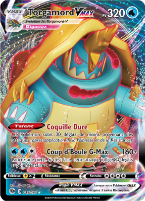 Carte Pokémon Torgamord-VMAX 015/073 Ultra Rare La Voie du Maître