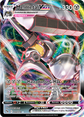 Carte Pokémon Melmetal-VMAX 048/078 Ultra Rare Pokémon GO (JCC)
