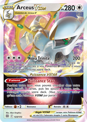 Carte Pokmon Arceus-VSTAR 123/172 Ultra Rare Stars tincelantes