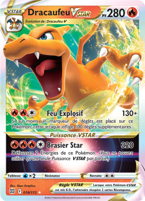 Carte Pokmon Dracaufeu-VSTAR 018/172 Ultra Rare Stars tincelantes Carte Pokmon Dracaufeu-VSTAR 018/172 Ultra Rare Stars tincelantes