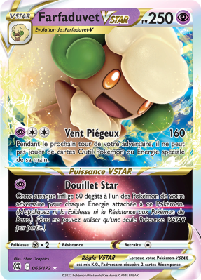 Carte Pokémon Farfaduvet-VSTAR 065/172 Ultra Rare Stars Étincelantes