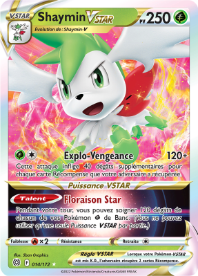 Carte Pokémon Shaymin-VSTAR 014/172 Ultra Rare Stars Étincelantes