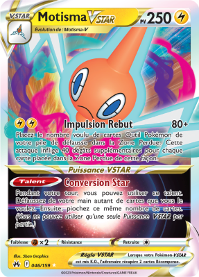 Carte Pokémon Motisma-VSTAR 046/159 Ultra Rare Zénith Suprême