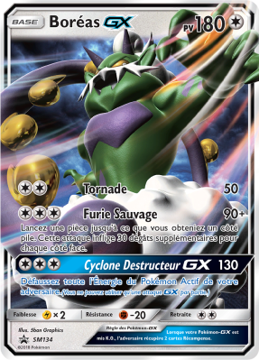 Carte Pokémon Boréas-GX SM134 Promo SM