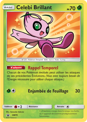 Carte Pokémon Celebi Brillant SM79 Promo SM